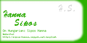 hanna sipos business card